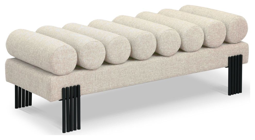 Exploring the Aesthetic of the Akeela Linen Textured Upholstered Bench