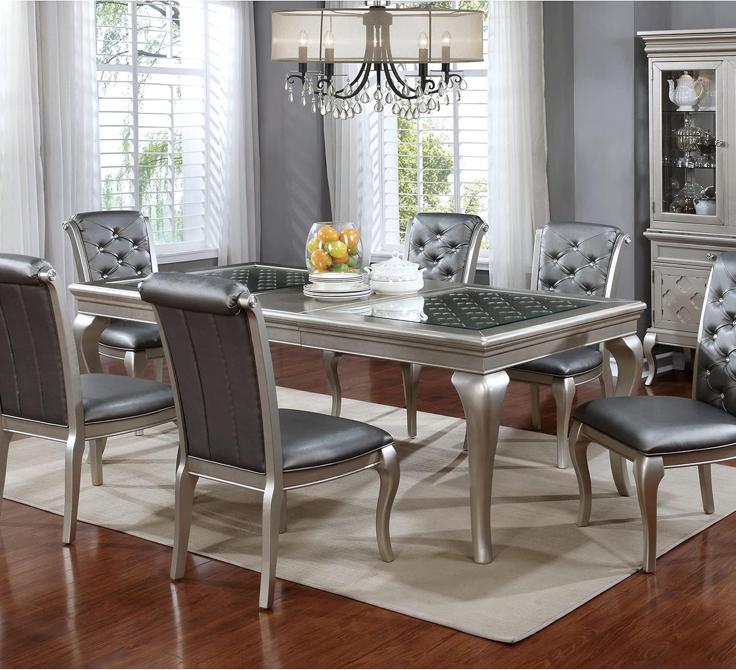 Amazon.com - Furniture Of America Bethlehem 66-Inch Solid Wood Dining ... throughout