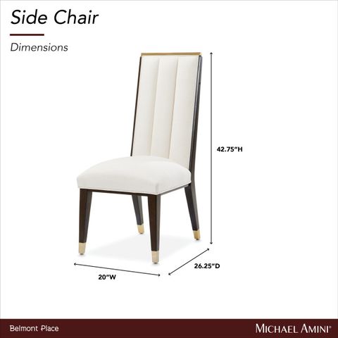 Belmont Place Dining Side Chair, Set Of 2 Cream/Espresso - Transitional ... for Elevate Your Dining Experience with the Belmont Place Espresso Table