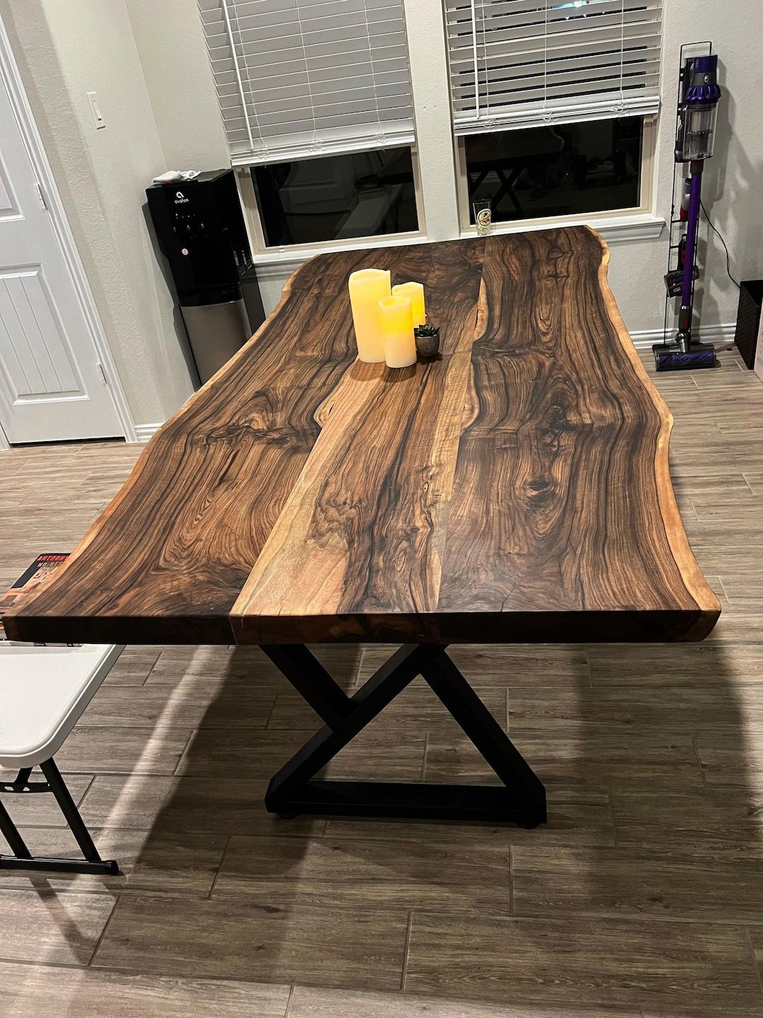 Black Walnut Table, Live Edge Dining Table, Walnut Wood, Live Edge ... with regard to Elevating Mealtime Aesthetics The Black Walnut Slate Dining Table Story