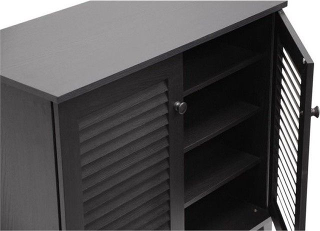 Bowery Hill Shoe Cabinet In Espresso - Transitional - Shoe Storage - By ... in