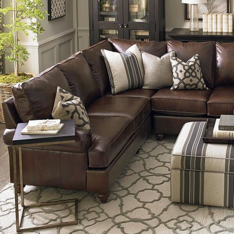 Brown Leather Sofa Decorating Living Room Ideas - 2Troop1900S for
