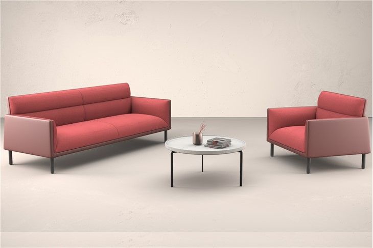 China Custom Pu Leather And Fabric Sofa Set For Waiting Room Or Office ... throughout