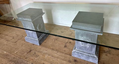 Classical Style Pedestal Dining Room Table -- Table Base Only For Sale ... pertaining to The Timeless Elegance of Pedestal Base Dining Tables