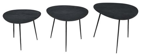 Contemporary Solid Acacia Wood Nesting End Tables (Set Of 3 ... throughout