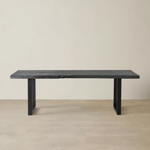 Dynasty Black Acacia Wood Dining Table inside Elevate Your Living Space with Black Acacia Wood Nesting Tables