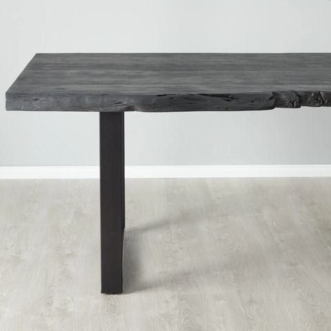 Dynasty Black Acacia Wood Dining Table within
