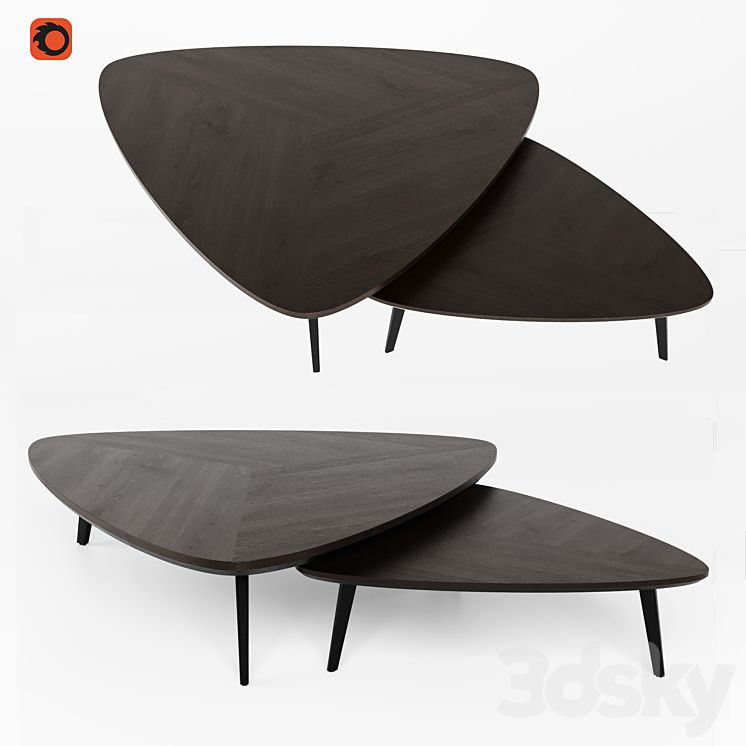 Eichholtz Coffee Table Lauren Set Of 2 - Table - 3D Model with