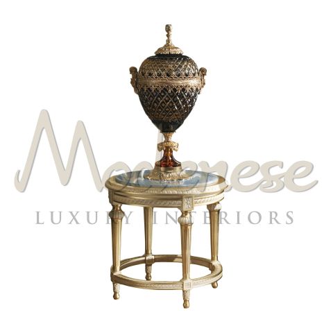 Elevate Your Décor With A Marble Azul Round Side Table: Timeless ... regarding Elevating Your Decor with the Timeless Charm of Antique Gold Como Tables