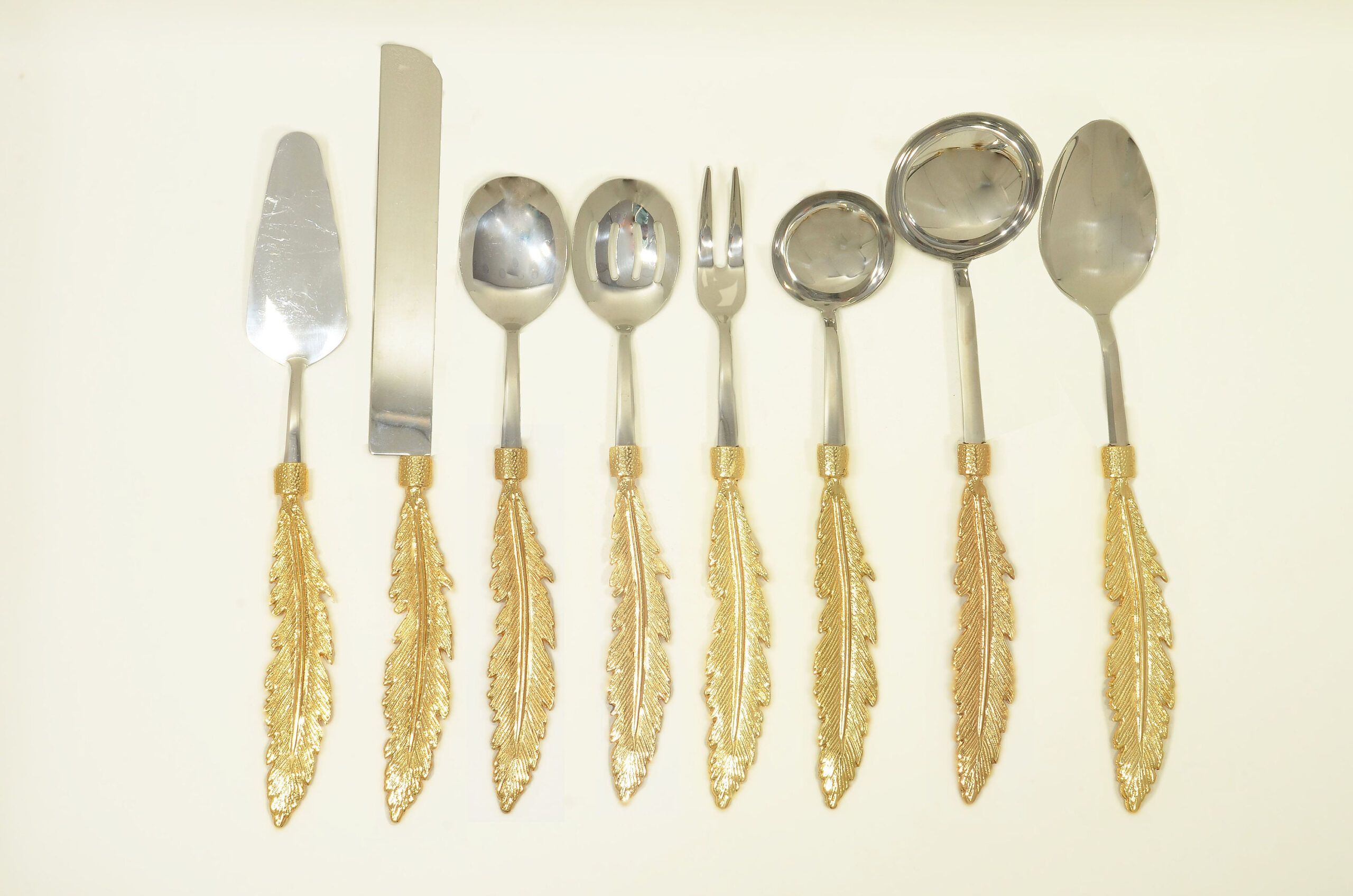 Elevate Your Dining Experience With Our 8-Piece Utensil Set In Gold And ... in Elevating Your Dining Experience with the Bethlehem Gold Champagne Table