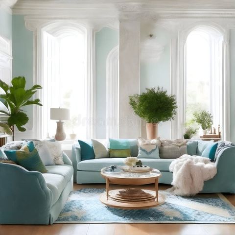 Elevate Your Home With A Light Blue Sofa: Contemporary Interior Design ... inside Bringing Sophistication Home with the Uttermost Avenham Bench