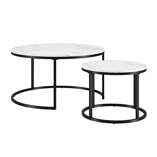Finley &amp; Sloane Watson Round Nested Coffee Table Set within