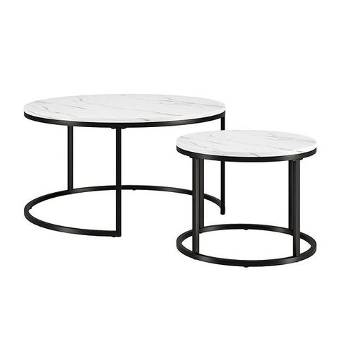 Finley & Sloane Watson Round Nested Coffee Table Set within