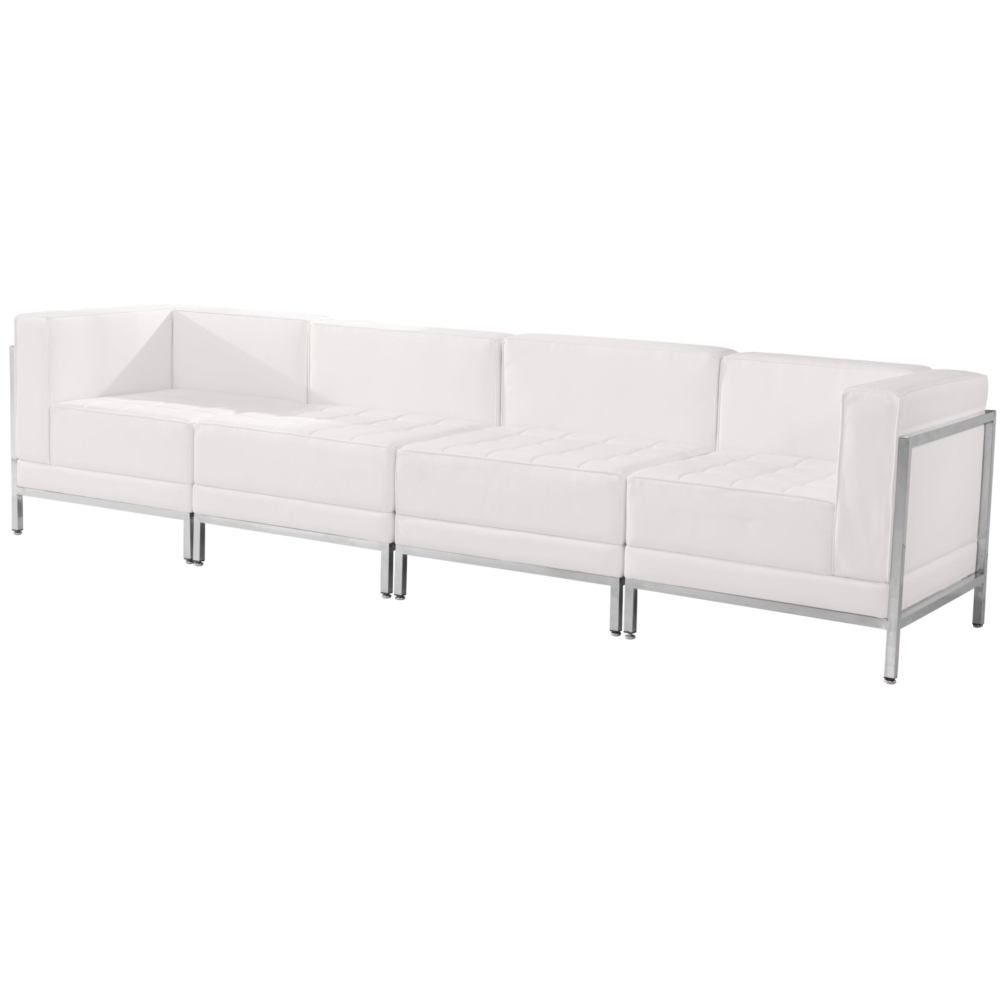 Elevating Your Business Waiting Room with the Flash Furniture White Leather Sofa Set