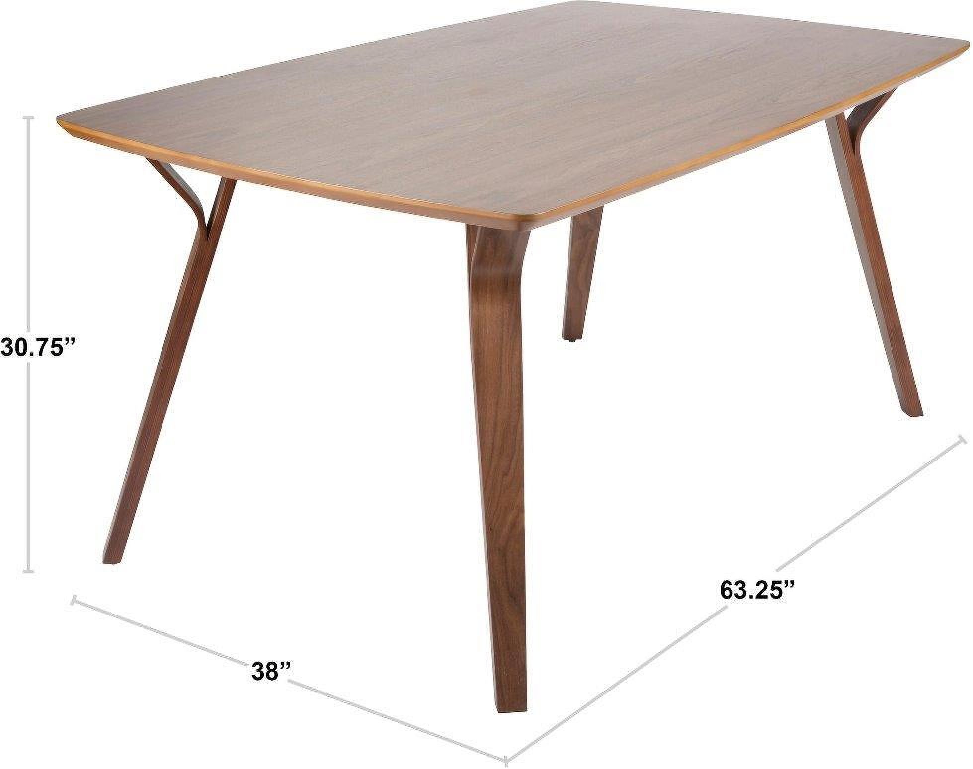 Folia Mid-Century Modern Dining Table In Walnut Wood - 1Stopbedrooms. throughout Unveiling the Timeless Appeal of the Folia Mid-Century Modern Bench