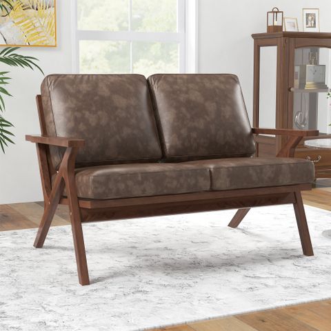 George Oliver Kellei 51.57'' W Mid Century Modern Retro Solid Wood ... with regard to