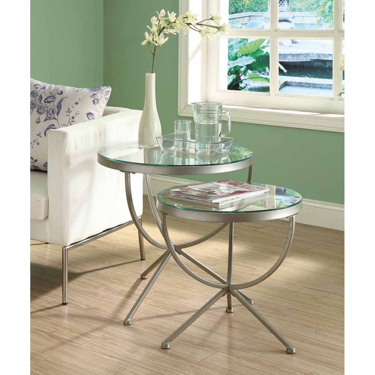 Glass Nesting Console Table At Michael Bolger Blog with regard to Expert Tips for Caring for Your Silver Rothesay Nesting Table Set
