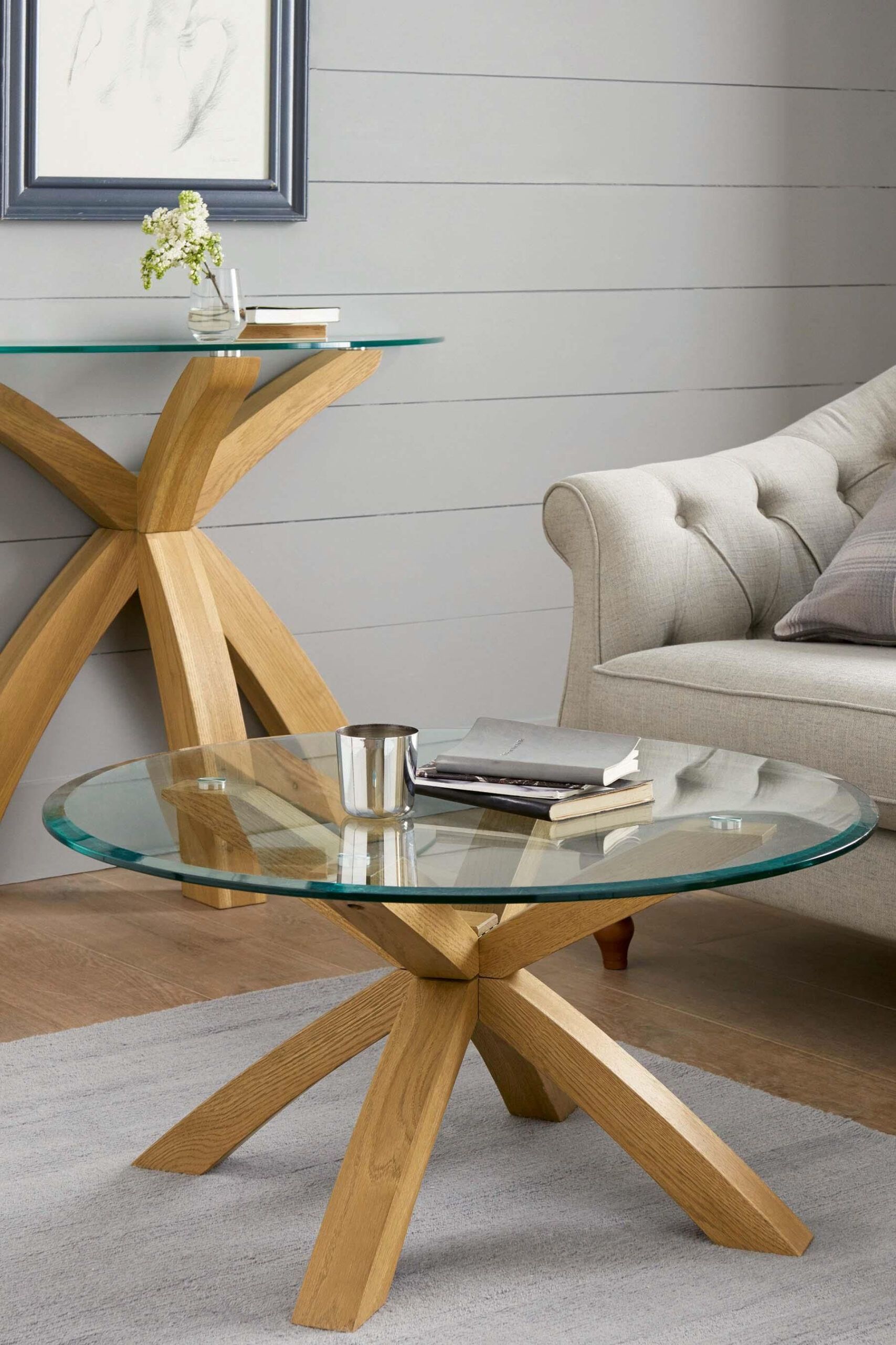 Glass Round Coffee Table: A Stylish And Modern Living Room Centerpiece ... in Bringing Light and Style to Your Living Space with the Gewnee Glass Tea Table