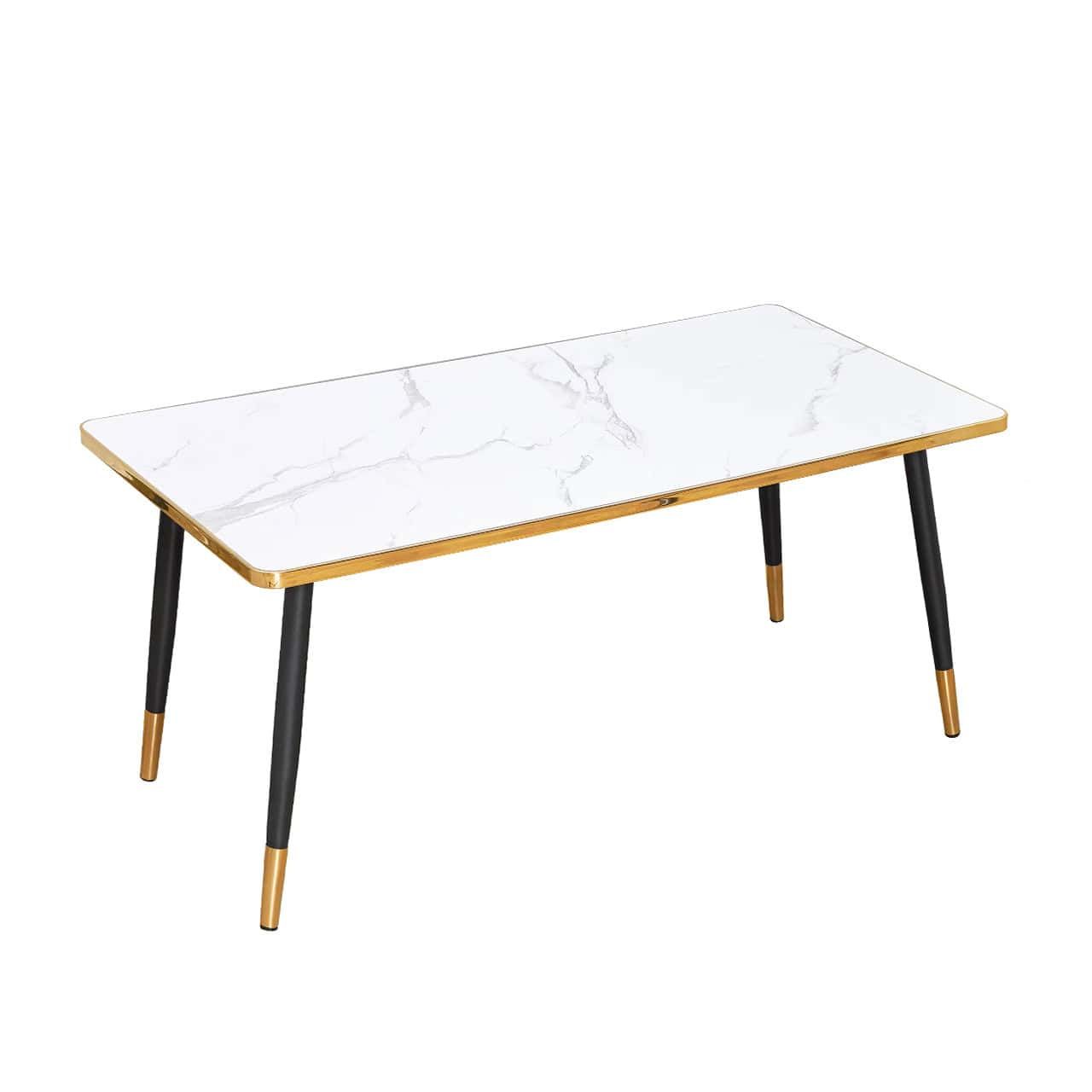 Gold Edge Coffee Table - Available In 2 Colours | Mfa Online for The Versatile Appeal of White Wood Coffee Tables with Gold Legs