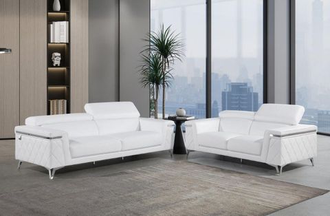 Hanari Modern White Italian Leather Sofa throughout Elevating Your Business Waiting Room with the Flash Furniture White Leather Sofa Set