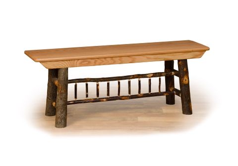 Hickory Spindle Bench For Sale | Northwood Outdoor | #135-Hohp inside