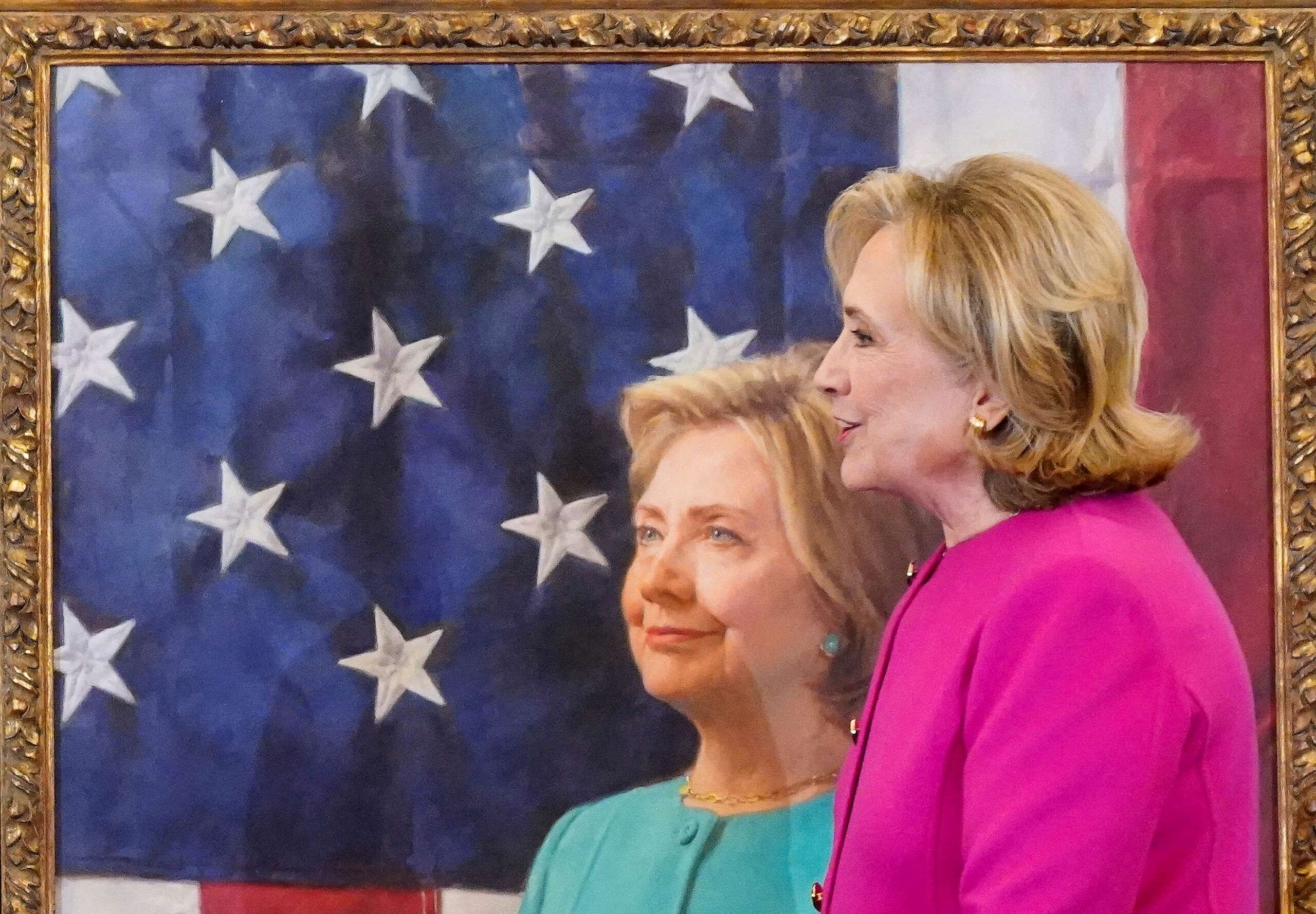 Hillary Clinton Swipes At Trump, Putin During Portrait Unveiling - Abc News inside
