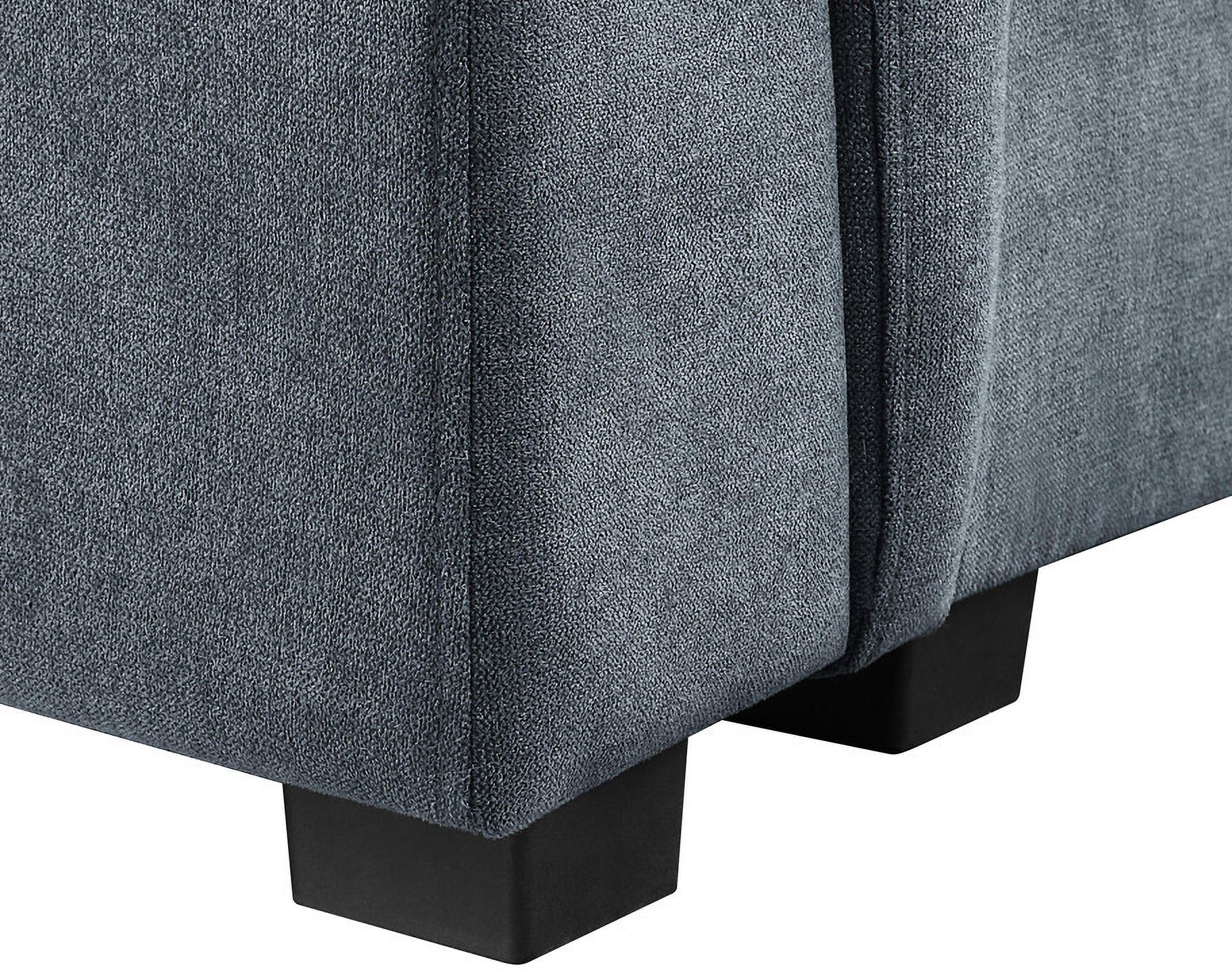 Isla Gray Woven Fabric 7-Seater Sectional Sofa With Ottoman 81804-4C By ... with regard to