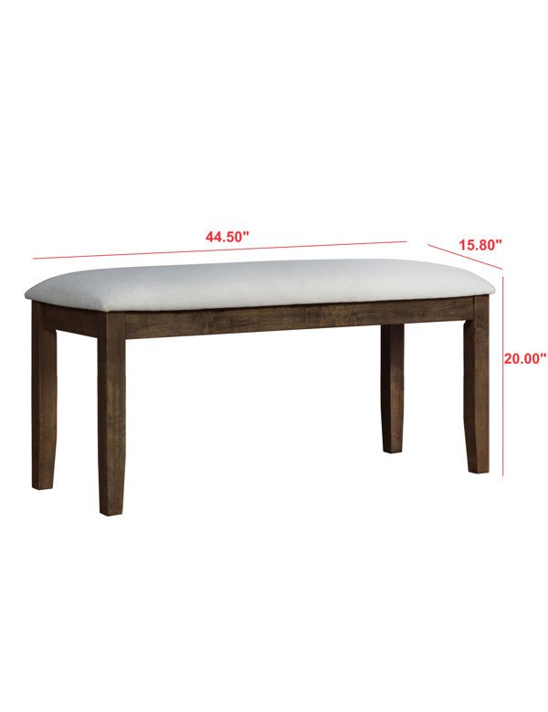 Laurel Foundry Modern Farmhouse Shawn Polyester Upholstered Bench ... throughout Exploring the Comfort and Style of the Shawn Round Bench