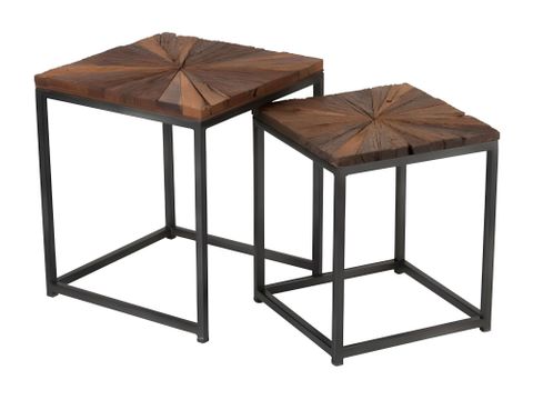 Lot De 2 Tables D'appoint Gigognes "Shani" 51Cm Naturel regarding The Versatility of Shani Accent Tables A Design Perspective