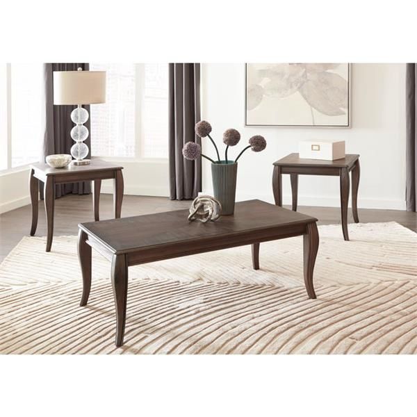 Metallic Gray Coffee End Table Set pertaining to