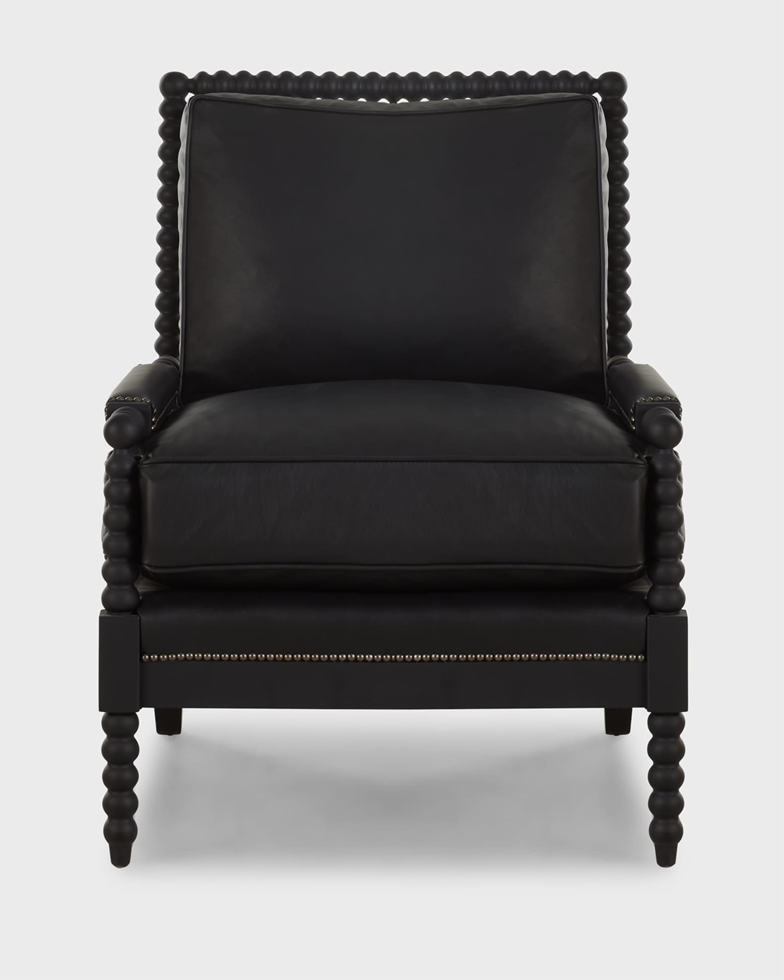 Old Hickory Tannery Graham Leather Spindle Chair | Horchow inside The Enduring Appeal of Petite Hickory Spindle Benches