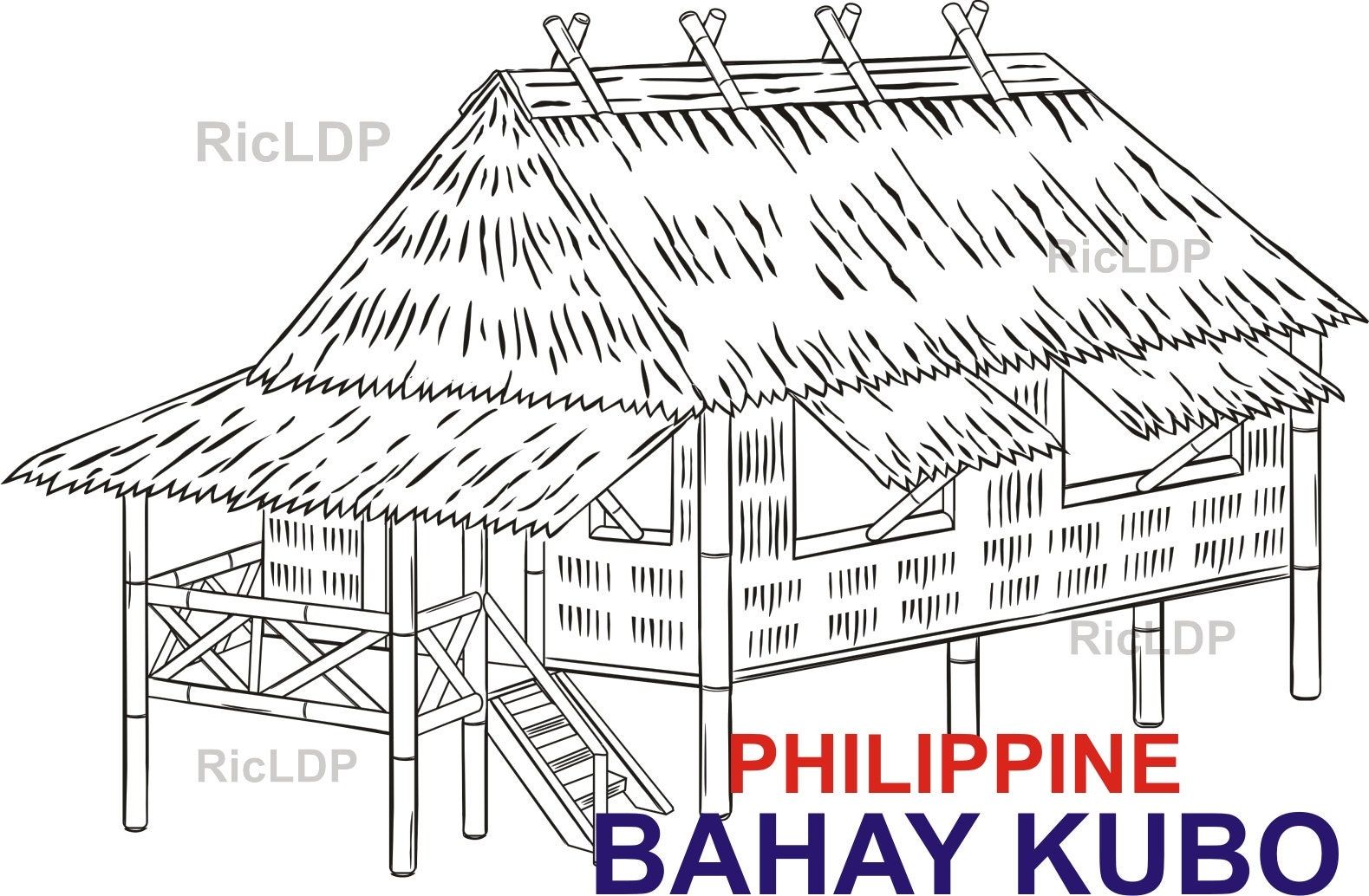 Philippine Nipa Hut With Vegetables Two Philippine Nipa Hut Or Bahay intended for