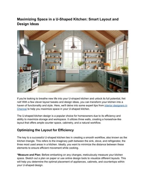 Ppt - Maximizing Space In A U-Shaped Kitchen_ Smart Layout And Design ... intended for Maximizing Your Kitchen's Potential with Smart Acrylic Nesting Set Use