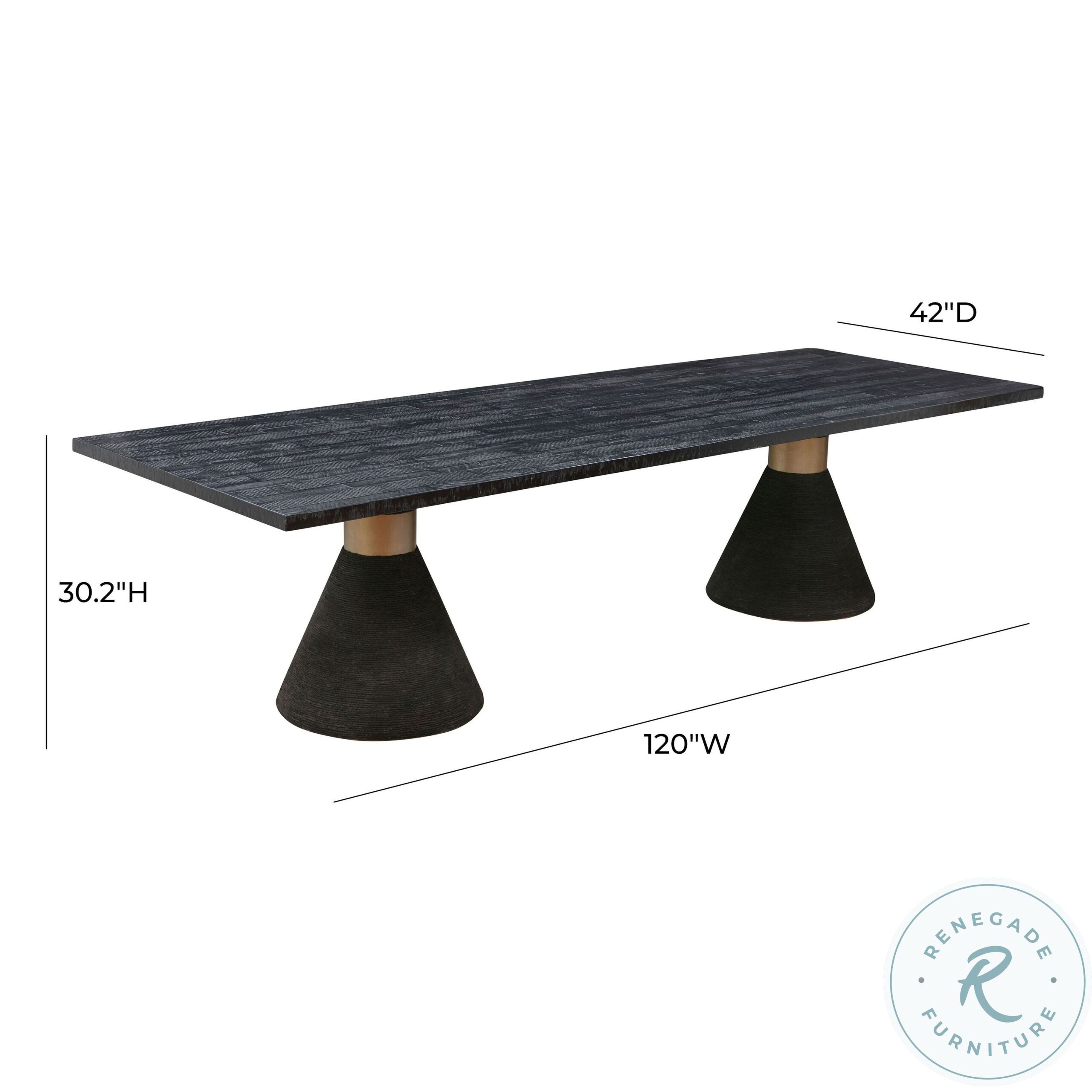 Rishi Black Rope Rectangular Dining Table From Tov | Coleman Furniture inside Understanding the Appeal of the Rishi Black Rope Rectangular Table