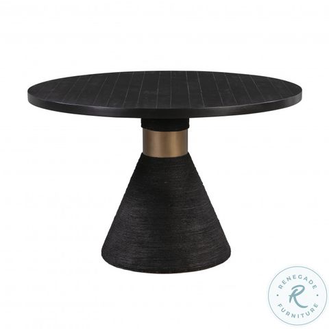 Rishi Black Rope Round Dining Table From Tov | Coleman Furniture with regard to