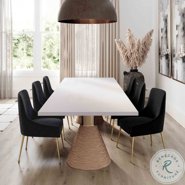 Rishi Natural Rope Rectangular Dining Table From Tov | Coleman Furniture in