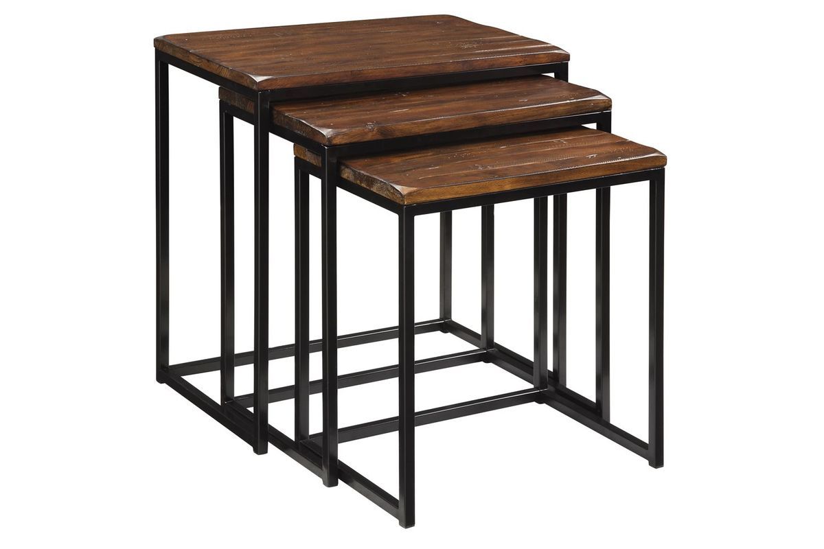 Rustic 3-Piece Nesting Table Set At Gardner-White in Beyond the Living Room Discover Hidden Uses for Your Nesting Table Set