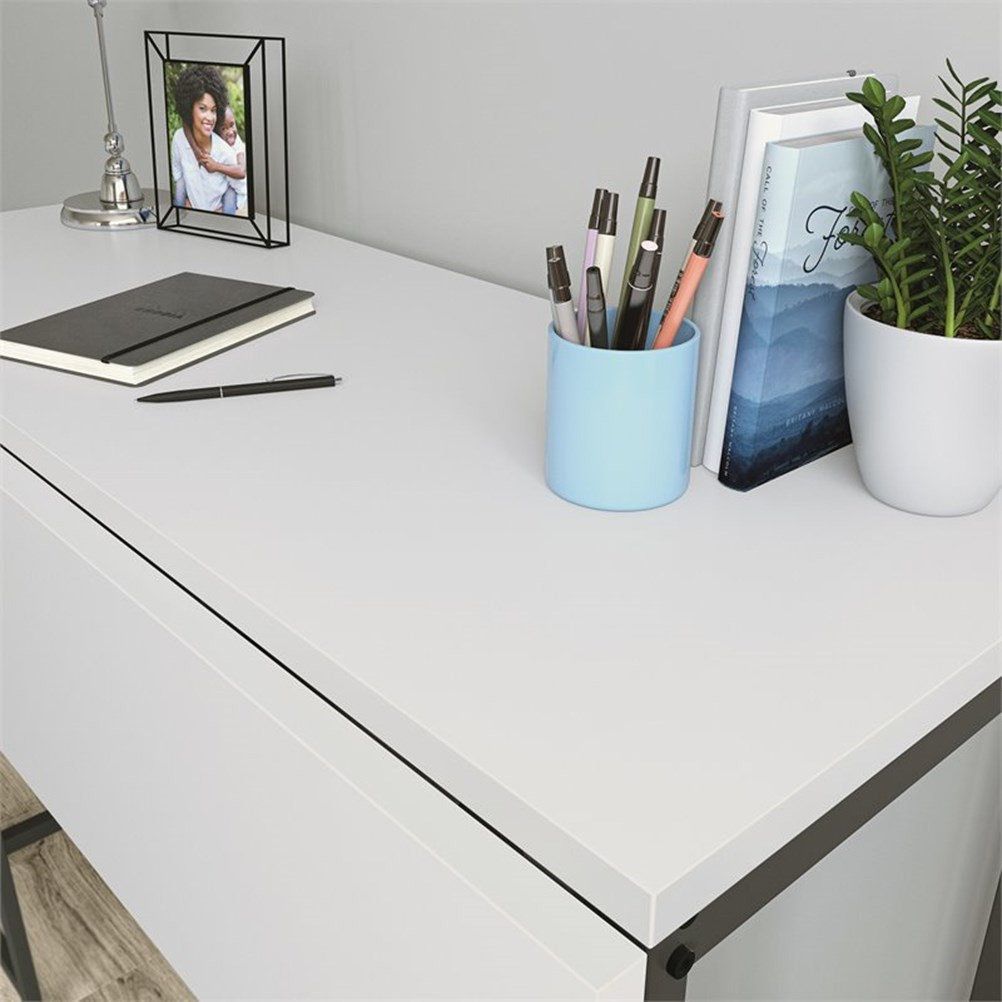 Sauder North Avenue Engineered Wood Table With Drop Leaf In White ... with regard to Maximizing Space and Style with the Sauder North Avenue Drop Leaf Dining Table