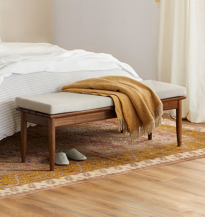 Shaw Bench With Cushion | Rejuvenation intended for Exploring the Comfort and Style of the Shawn Round Bench