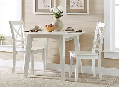 Simplicity 3-Pc. Dining Set | Jofran Furniture throughout The Enduring Appeal of the Paperwhite Simplicity Rectangle Dining Table