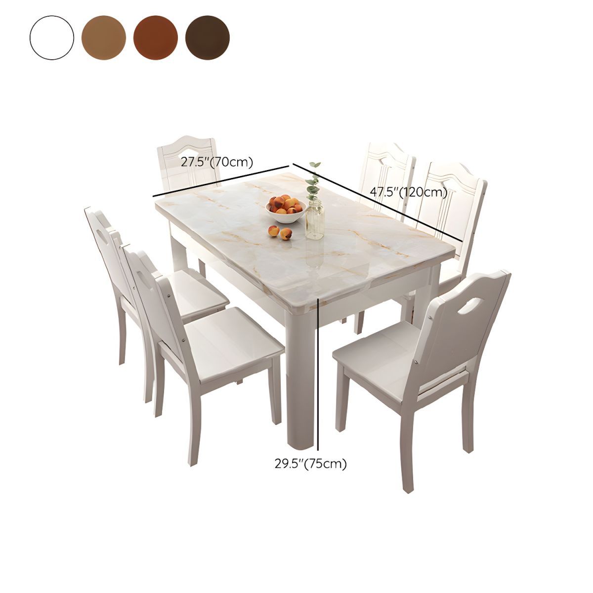 Simplicity Rectangle Dining Site Table Faux Marble Dining Room ... within The Enduring Appeal of the Paperwhite Simplicity Rectangle Dining Table