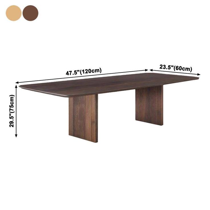 Simplicity Rectangle Dining Table Pine Solid Wood Table With Double ... with regard to