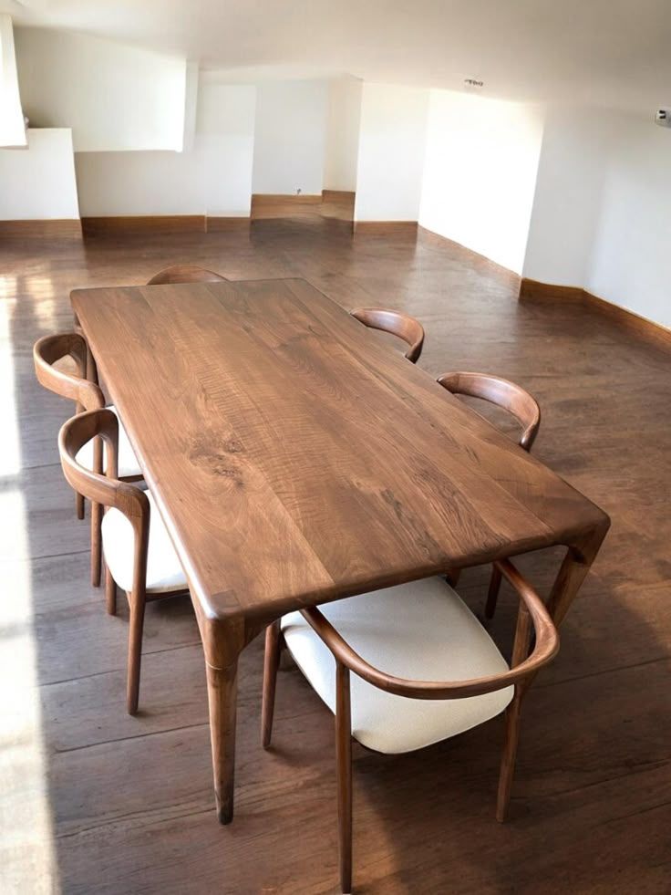 Solid Walnut Dinner Table - Live Edge Wood Kitchen Table, Handmade ... pertaining to The Enduring Appeal of Dark Walnut in a 3-Piece Table Setting