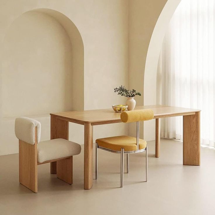 Susuo Simplicity Rectangle Dining Table Wood, Modern Mid-Century Wood ... intended for The Enduring Appeal of the Paperwhite Simplicity Rectangle Dining Table