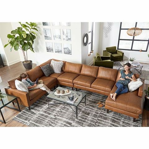 A Deep Dive into the Craftsmanship of 100.5″W Mid-Century Leather Sectionals