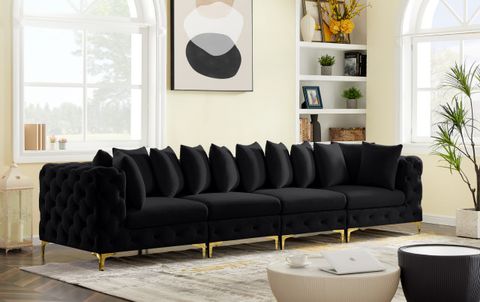 Designing with the Tremblay Black Velvet Sofa