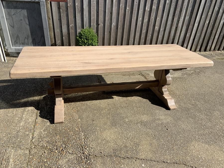 Trestle Table For The Country Appeal pertaining to The Enduring Appeal of the Trestle Table Design Abbey Park Edition