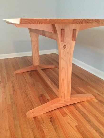 Trestle Table With Modern Appeal | Wood Table Legs, Wood Table Design ... pertaining to