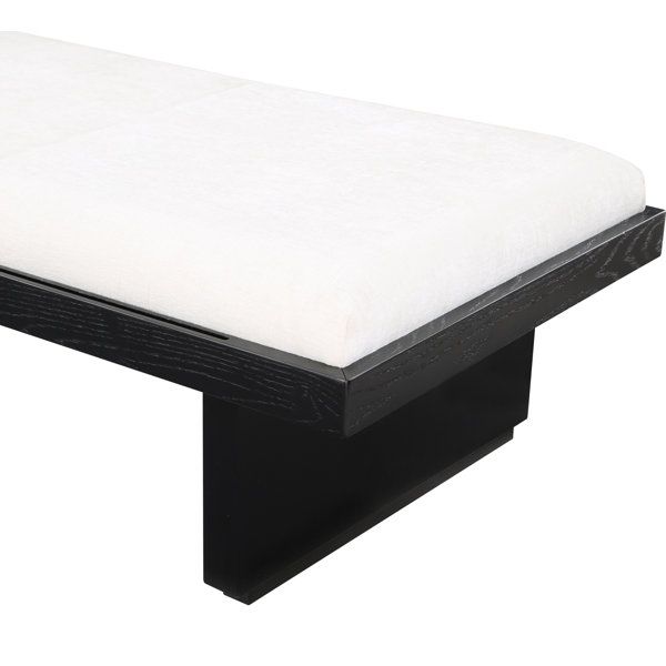 Wade Logan® Bryaunna Chenille Fabric Upholstered Bench &Amp; Reviews | Wayfair in A Closer Look at the Black Arlington Chenille Upholstered Bench
