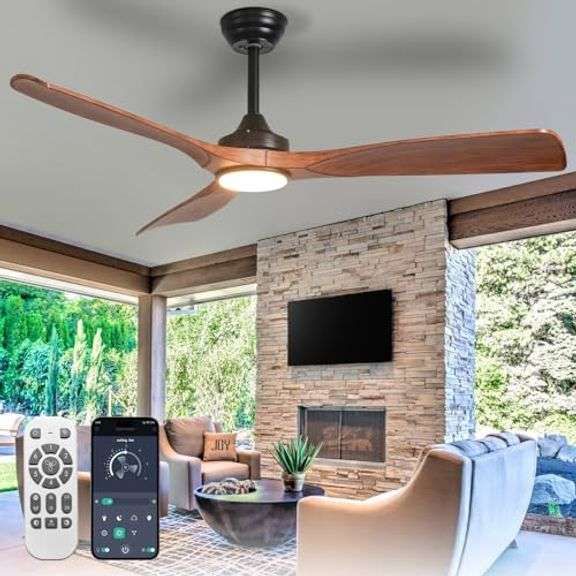 $135 Modern Ceiling Fan With Lights And Remote: 52 Inch Quiet Ceiling ... inside Expert tips for selecting durable and quiet ceiling fans for open air spaces